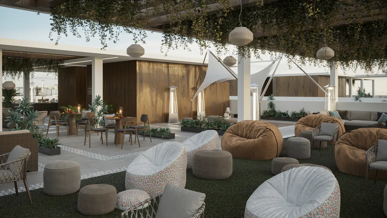 Outdoor cinema at Kool Playa