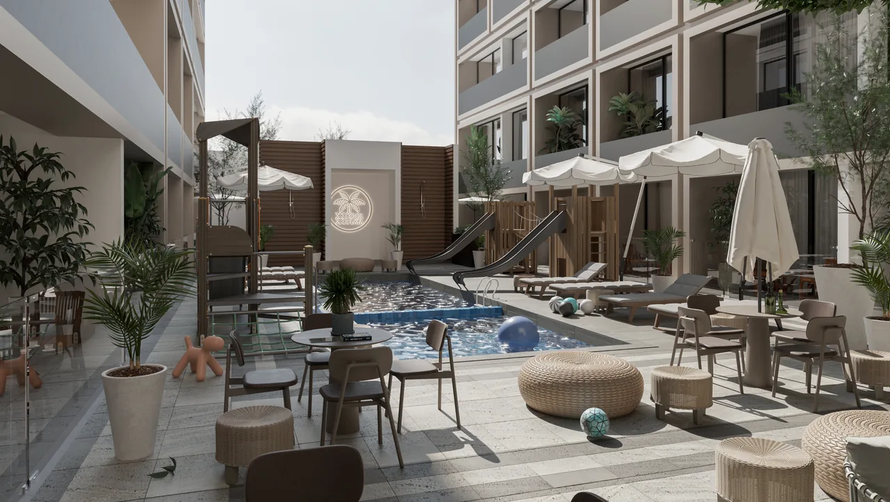 Shared amenity area at Kool Playa