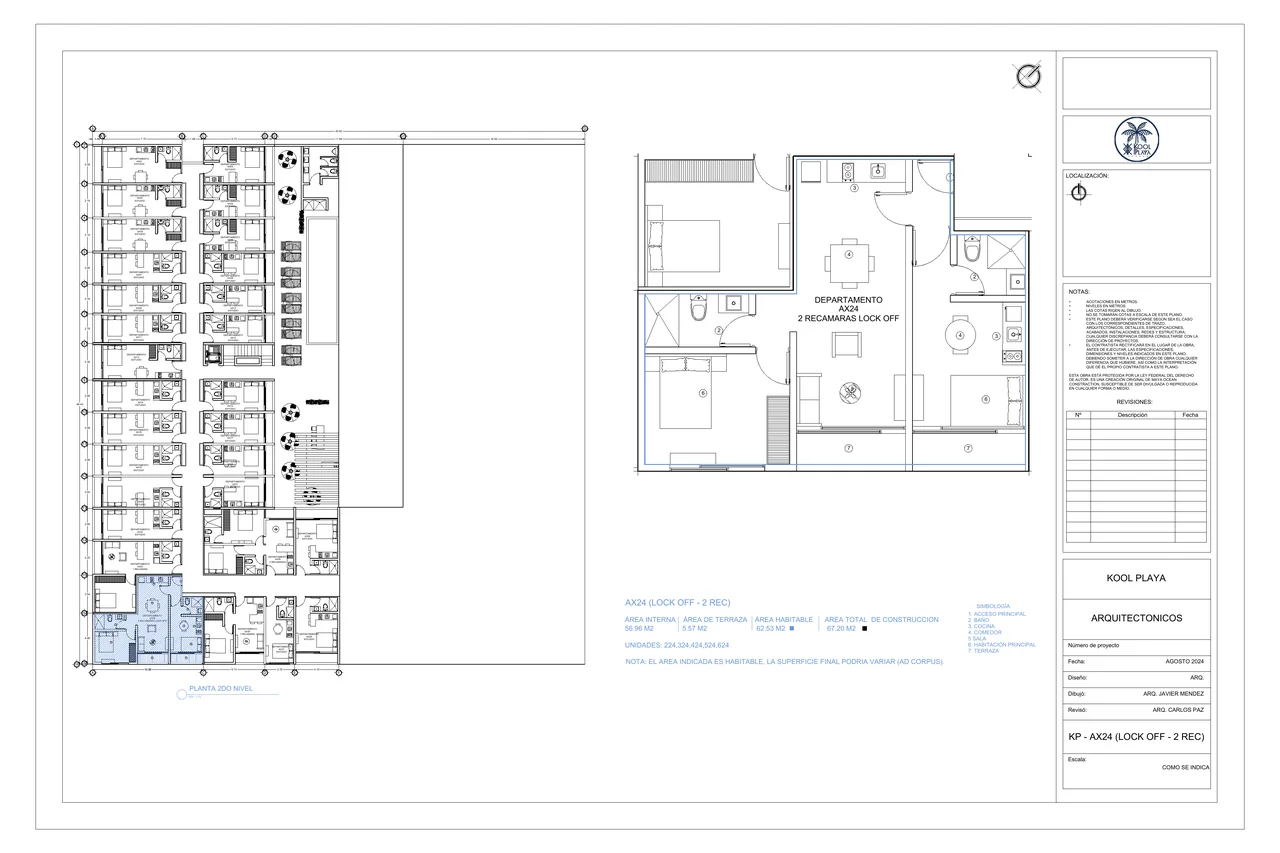 Two-bedroom lock-off