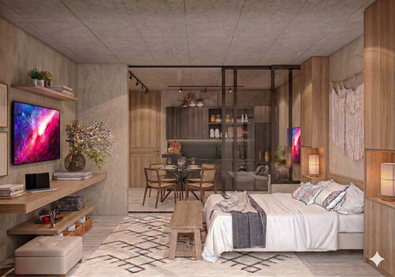 Bedroom in a Mya Suites residence