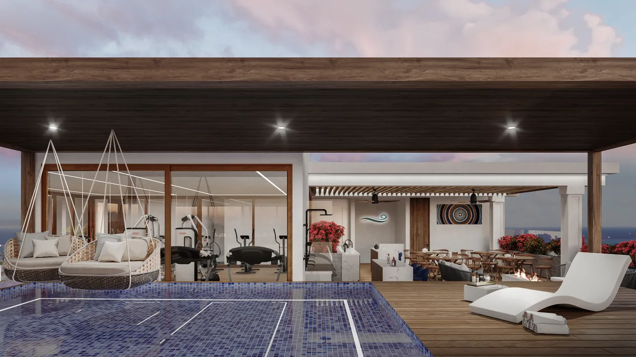 Fitness area at Ocean Breeze