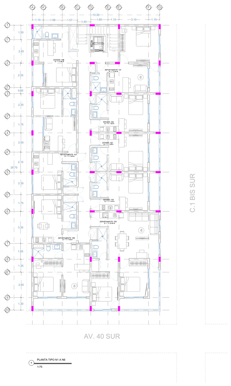 Typical residential floor
