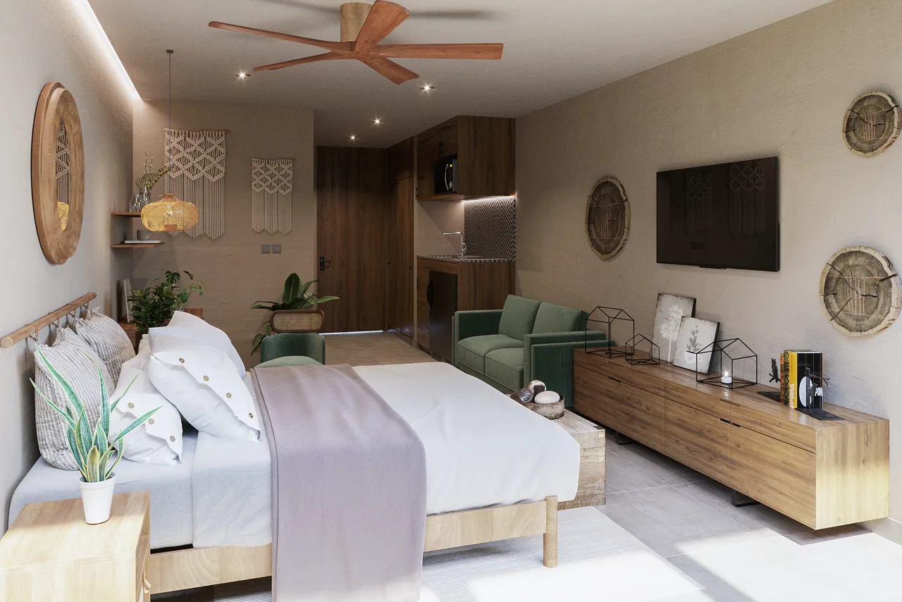Ocean Condos Tulumの家具付きスタジオ