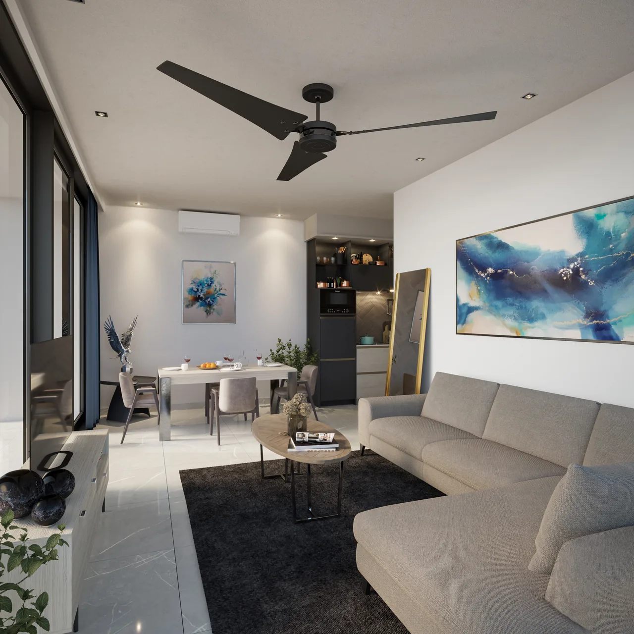 Two-bedroom living area at Ocean Life