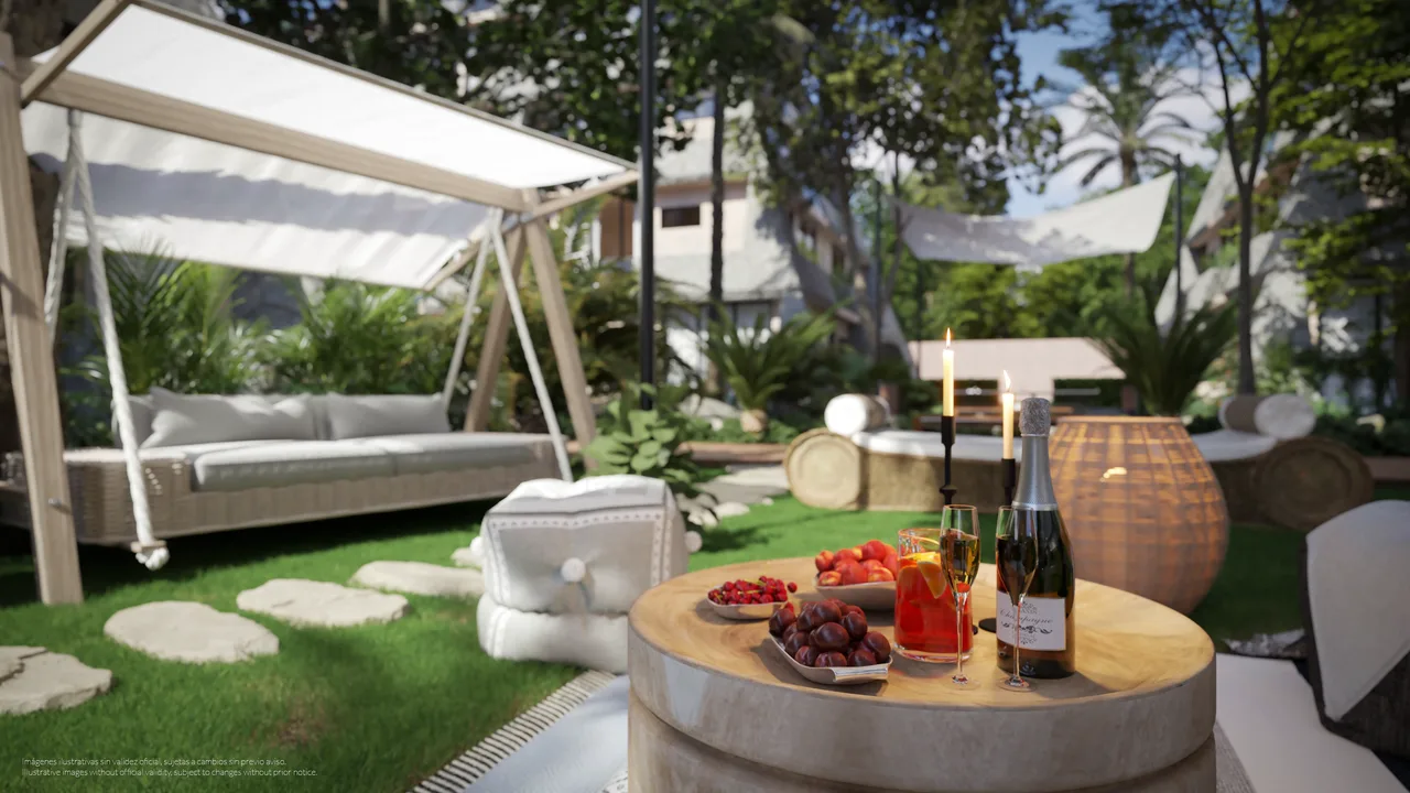 Garden lounge and relaxation area
